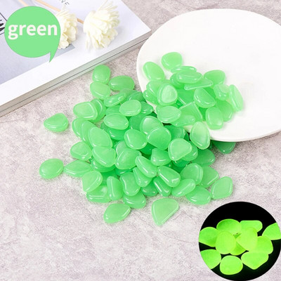 50/100 vnt Švyti tamsoje sode Akmenukai Švyti akmenys Uolos takams Sodo takas Patio veja Sodo kiemo dekoras Šviečiantys akmenys