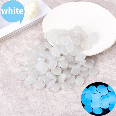 50/100 vnt Švyti tamsoje sode Akmenukai Švyti akmenys Uolos takams Sodo takas Patio veja Sodo kiemo dekoras Šviečiantys akmenys