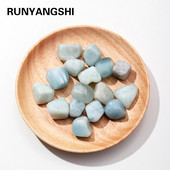 Natūralūs brangakmeniai Netaisyklingas akvamarinas poliruotas žvyras Gydomasis krištolinis mineralas Namų sodo akvariumo apdaila Akvariumo akmuo