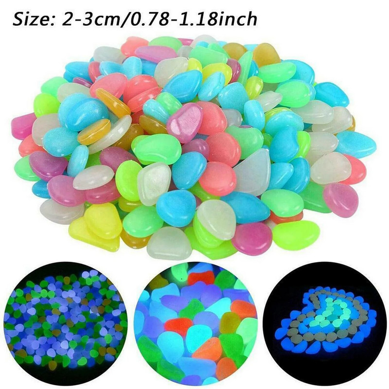 25 vnt. Šviečiantis sodo kraštovaizdžio papuošimas Akvariumo akvariumo puošmena Dirbtinis akmuo, skleidžiantis šviesą akmenukas