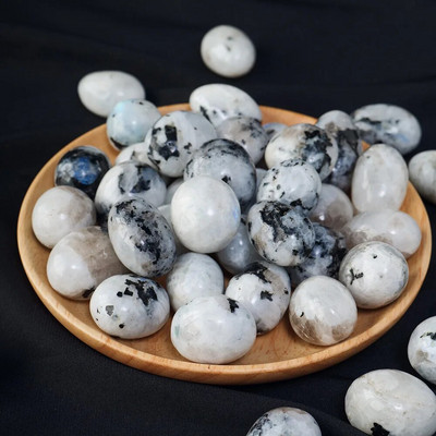 Φυσικό μπλε Moonstone Tumble Rolling Stone Healing Gemstone Crystal Reiki Mineral Διακόσμηση δωματίου για γιόγκα
