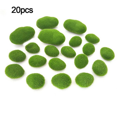 8/12/20/30 kom Kugla od umjetne zelene mahovine Lažna biljka za simulaciju kamena za izlog Hotelski kućni ured Diy Biljni zidni dekor