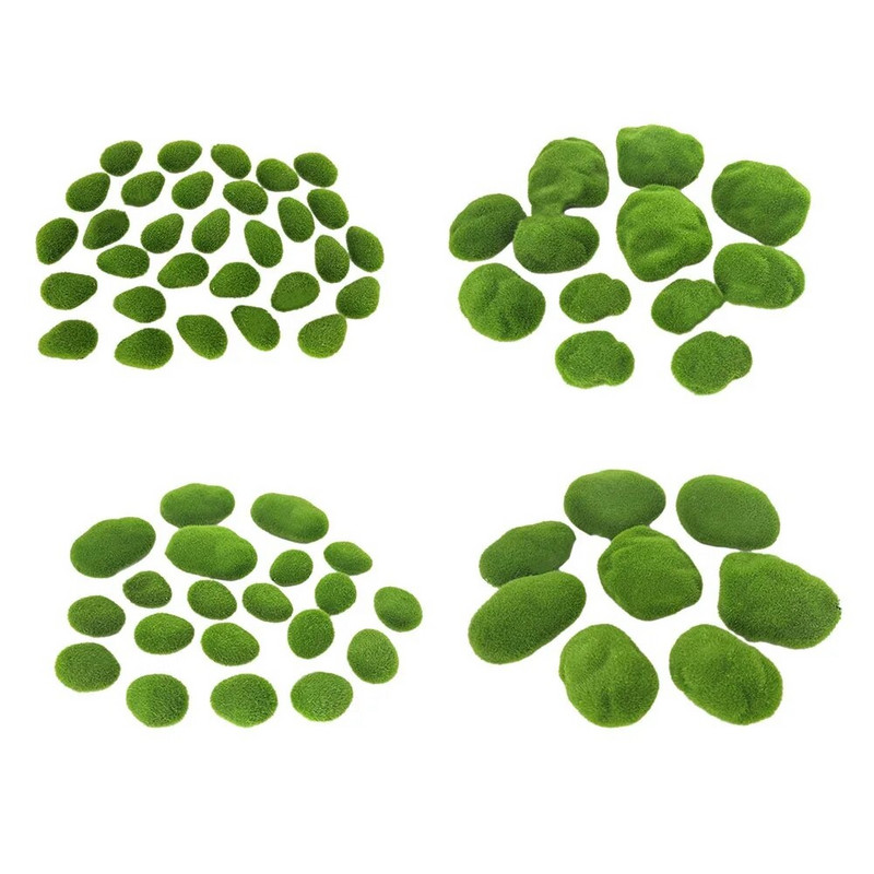 8/12/20/30 kom Kugla od umjetne zelene mahovine Lažna biljka za simulaciju kamena za izlog Hotelski kućni ured Diy Biljni zidni dekor