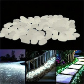 10 vnt. sodo puošmena lauko šviečiantys akmenys, šviečiantys tamsoje akmenukais Akvariumo akvariumų kiemo dekoras Kristalai akmenys