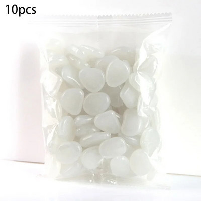 10 vnt. sodo puošmena lauko šviečiantys akmenys, šviečiantys tamsoje akmenukais Akvariumo akvariumų kiemo dekoras Kristalai akmenys