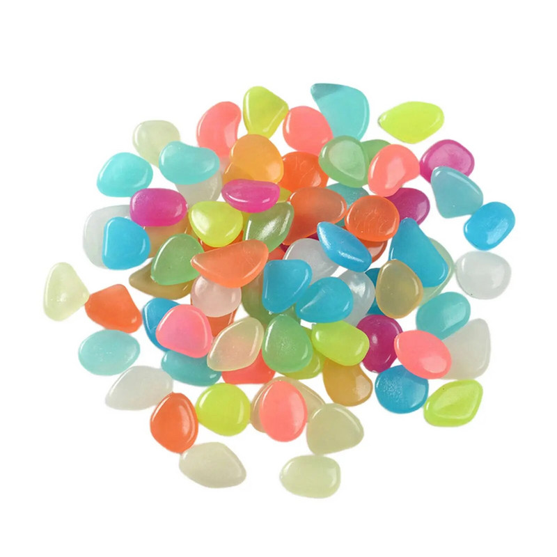 50x Švyti tamsiose uolose Dekoratyvinis mikro peizažas Šviečiantys akmenys Šviečiantys