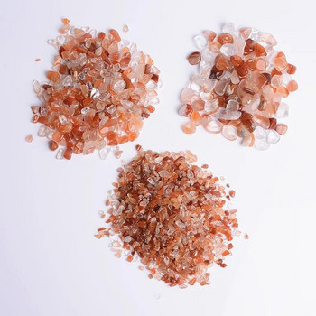 100g 3 μεγέθη Ανοιχτό Πορτοκαλί Φυσικό Μικτό Κρύσταλλο Χαλαζία Πέτρα Χαλίκι Δείγμα Δεξαμενής Διακόσμηση Φυσικές πέτρες και μέταλλα