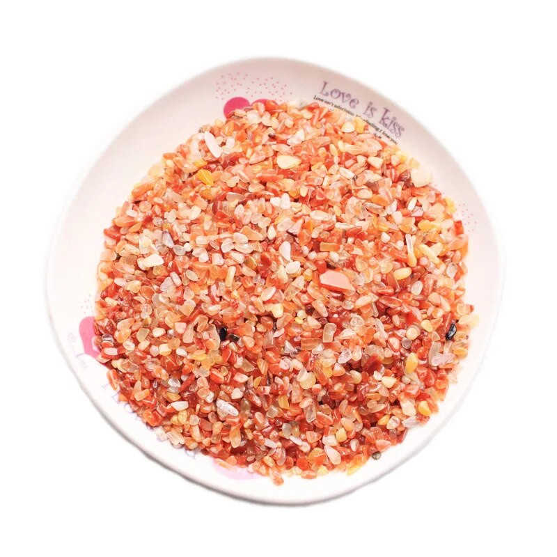 100g 3 suurust heleoranž naturaalne segatud kvartskristallkivi kivikruusa näidispaagi sisekujundus looduskivid ja mineraalid