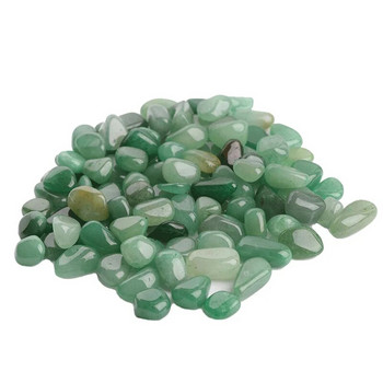 100g 4 размера Изумрудено зелен естествен смесен кварцов кристален камък Скален чакъл Образец Декорация на резервоара Естествени камъни и минерали