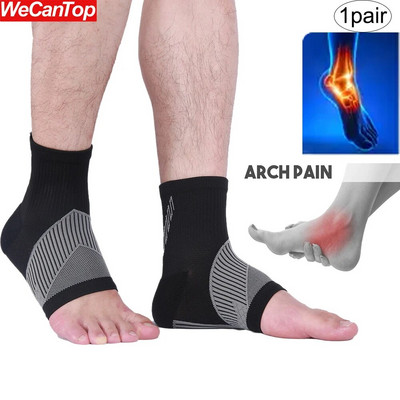 1 чифт чорапи с компресионен ръкав за глезена и плантарен фасциит с опора за свода на стъпалото Облекчава ахилесовия тендинит, облекчава болката в петата