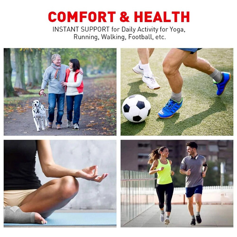 1 Ζεύγος Αστραγάλος με συμπιεστικό μανίκι πελματιαία απονευρωσίτιδα Κάλτσες με υποστήριξη ποδικής καμάρας ανακουφίζει από αχίλλειο τενοντίτιδα, ανακούφιση από τον πόνο της φτέρνας