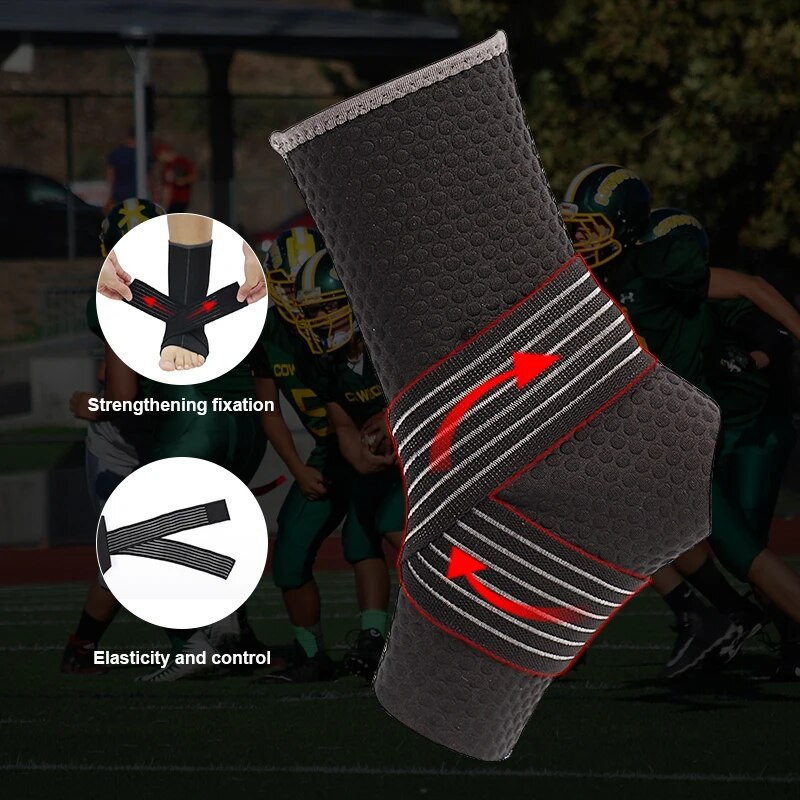 1 tk neopreenist kompressiooniga pahkluu tugi, kannavalu, plantaarfastsiit, spordijõusaali pahkluu kaitse elastse sidemega