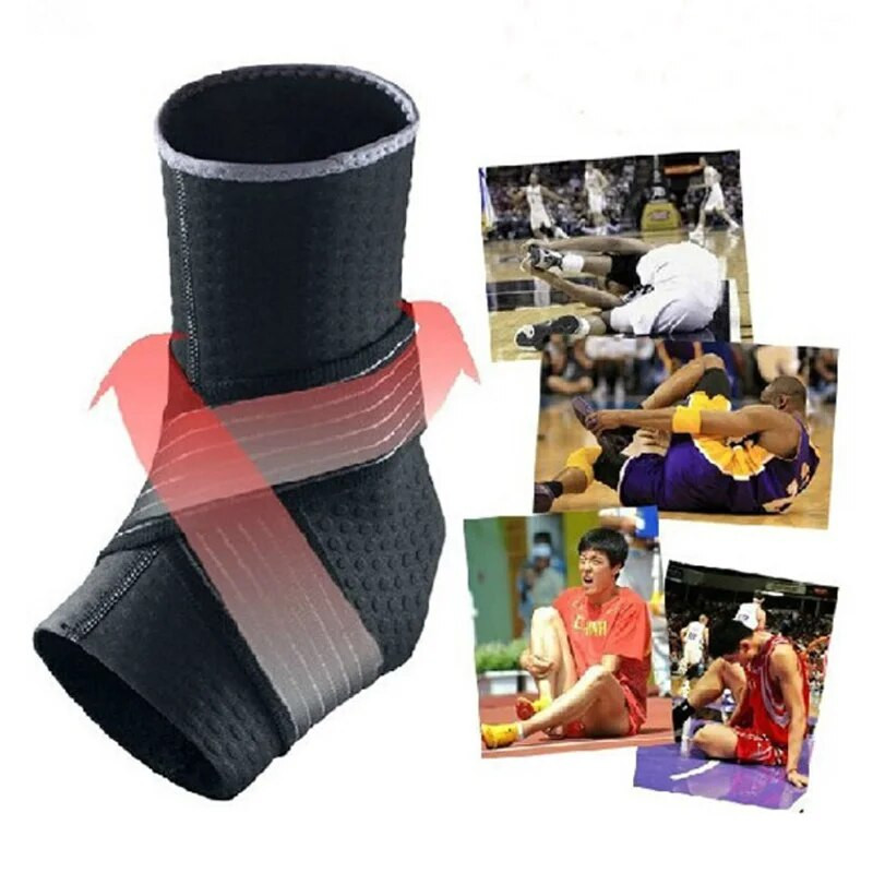1 tk neopreenist kompressiooniga pahkluu tugi, kannavalu, plantaarfastsiit, spordijõusaali pahkluu kaitse elastse sidemega