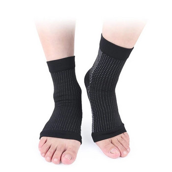Спортни чорапи против умора, опора на глезена, йога, чорапи за натиск, облекчаване на болката, ръкав за крака, разтегателна компресия, дишащи черни чорапи с презрамки