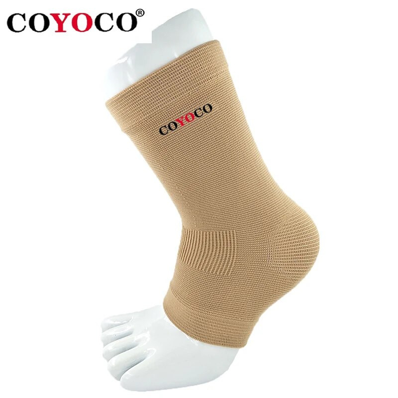 1 vnt. kulkšnies atramos apsaugančios petnešos COYOCO prekės ženklo dviračio futbolo badmintono dviračio patempimo kulkšnims slaugos priemonė šilta ruda