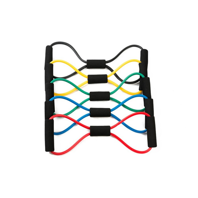 Jooga vastupanupaelad elastsed ribad, spordiharjutused, 8-kujuline rindkere laiendaja kehaehituseks, kodujõusaali treeningvarustus