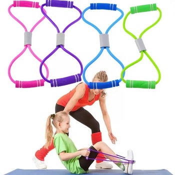 8 Word Yoga Gum Фитнес резистентни ластици Гумени ленти за издърпване на мускулите на гърдите Тренировка Еластично тренировъчно въже Fitn C3J5