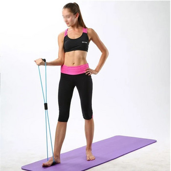 Γυμναστήριο Άσκηση Ελαστική Γιόγκα Αντίστασης Λαστιχένια Ζάντα Γιόγκα Gum Fitness Tension Band 8 Word Chest Expander Pulling Rope Workout Muscle