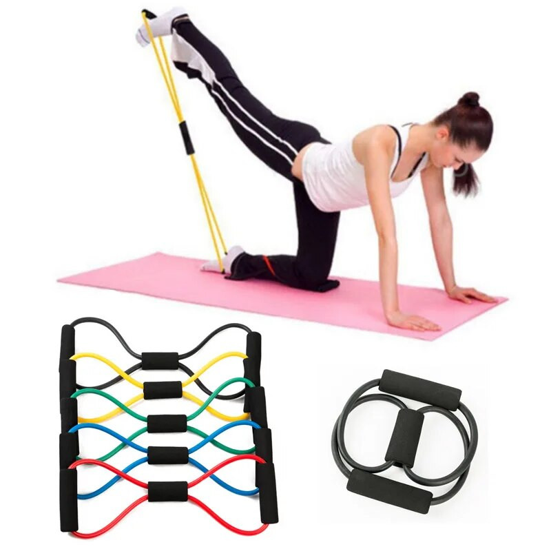 Gimnastikos pratimai Elastinė Joga Atspari Guma juosta Joga Guma Fitneso Įtempimo juosta 8 žodžių Krūtinės išplėtimas Tempimo virvė Treniruotės raumuo