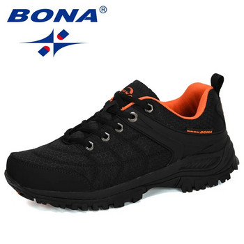 BONA Нови дизайнери Популярни туристически обувки Мъжки мрежести кожени набук Мъжки маратонки Обувки за катерене Мъжки спортни обувки Модерни