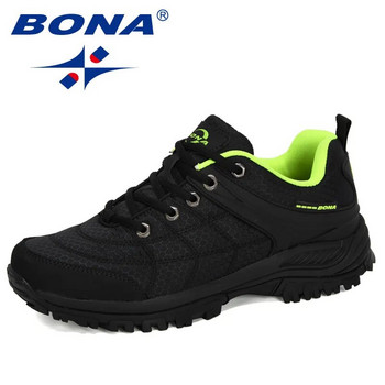 BONA Нови дизайнери Популярни туристически обувки Мъжки мрежести кожени набук Мъжки маратонки Обувки за катерене Мъжки спортни обувки Модерни