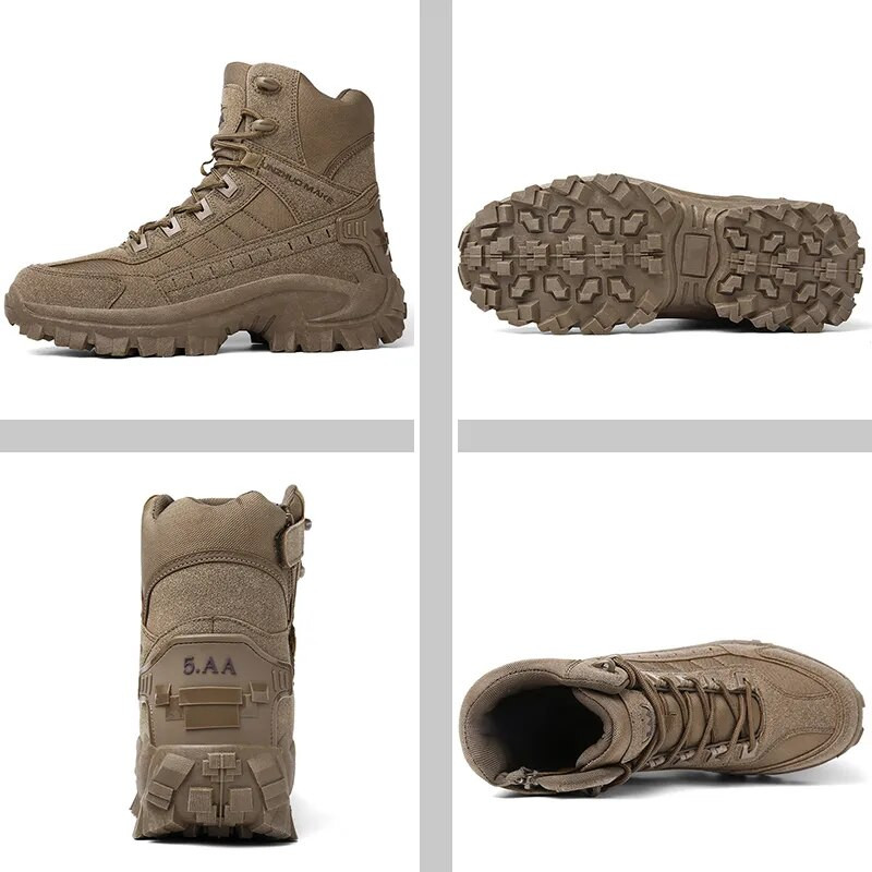 2023. aasta uus mood meeste sõjalised taktikalised saapad Meeste sõjaväesaapad küljetõmblukuga välistingimustes kasutatavad libisemisvastased sõjaväesaapad, kaitsejalatsid