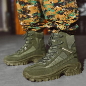 Cizme tactice pentru militar verde, toamnă, pantofi de drumeție noi, în aer liber, militar, durabil, fermoar lateral, calitate anti-alunecare, tactică Big46