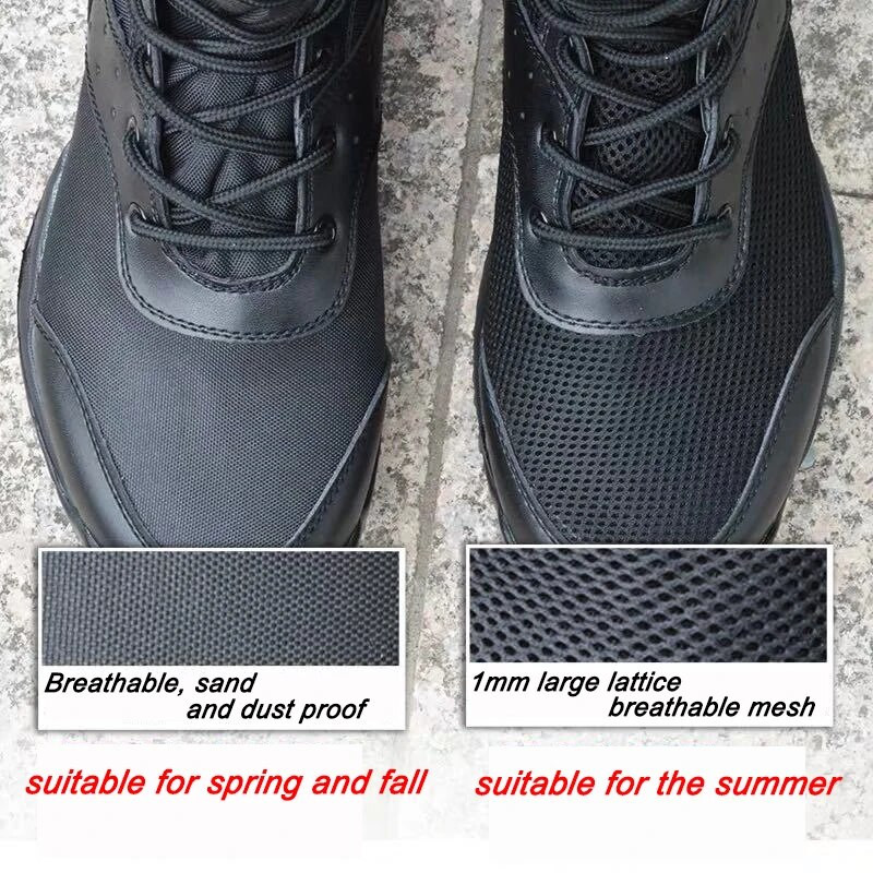35 48 Μέγεθος Άνδρες Γυναικείες Υπέρελαφρα παπούτσια αναρρίχησης εξωτερικού χώρου Μπότες στρατού τακτικής προπόνησης Καλοκαιρινή μπότα πεζοπορίας με δίχτυ που αναπνέει