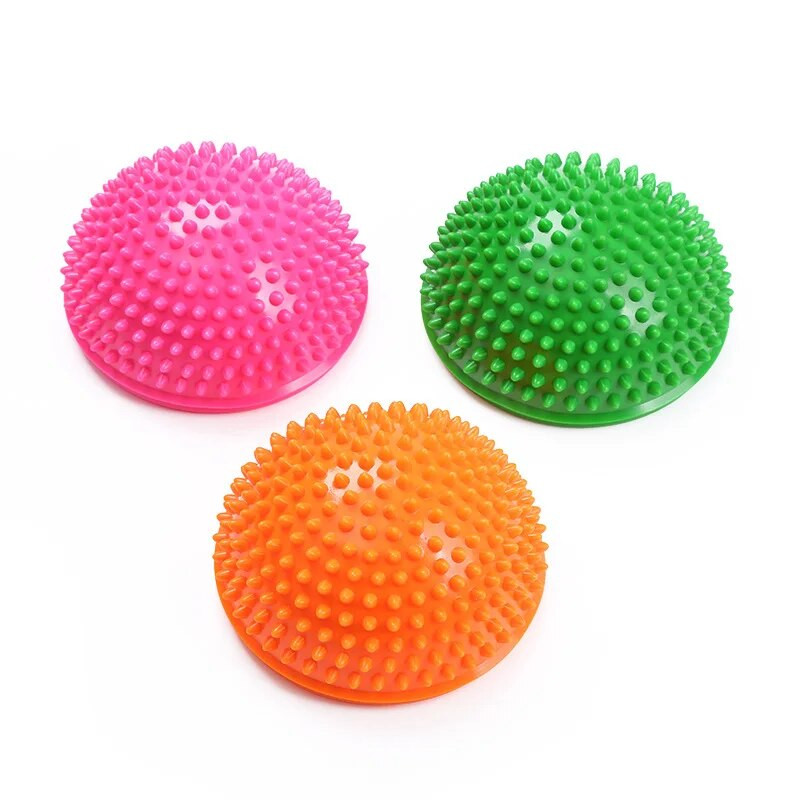 16 cm joogapall PVC täispuhutav massaažipunkt Half Fit Ball Balance Trainer Stabilisaator JÜÜM Pilates Fitnessi tasakaalustav massaažipall