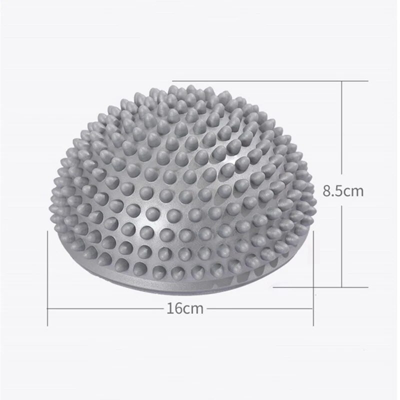 16 cm joogapall PVC täispuhutav massaažipunkt Half Fit Ball Balance Trainer Stabilisaator JÜÜM Pilates Fitnessi tasakaalustav massaažipall