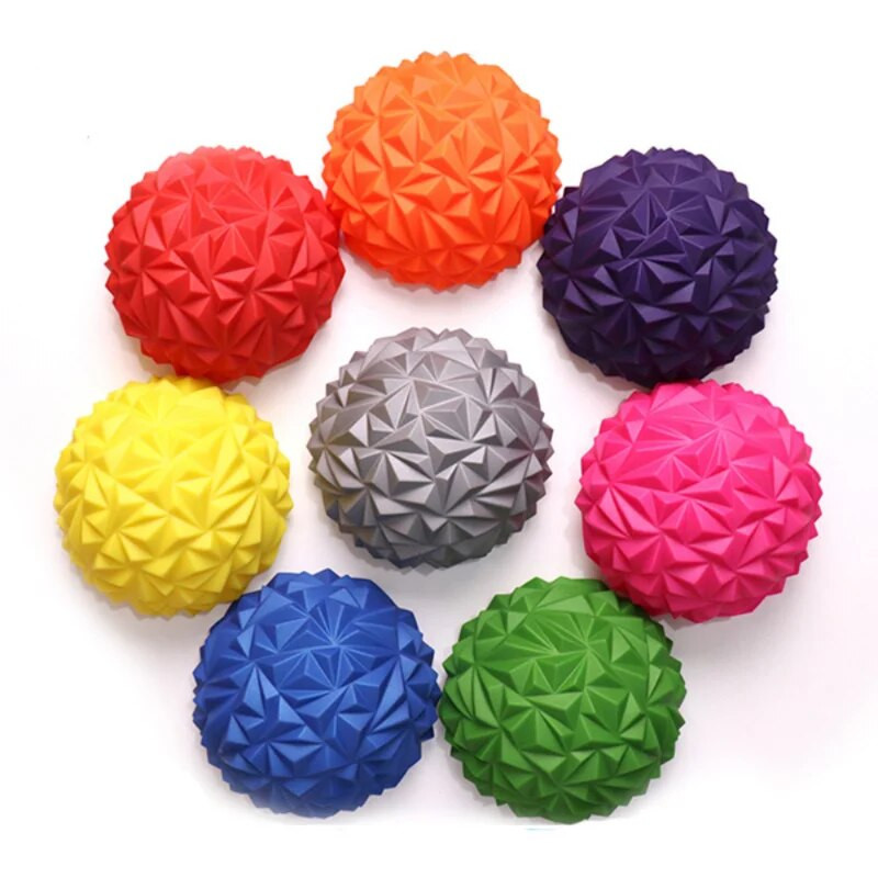 16 cm jogos kamuolys PVC pripučiamas masažo taškas Half Fit Ball Balance treniruoklis stabilizatorius GYM Pilates fitneso ananasų masažo kamuolys