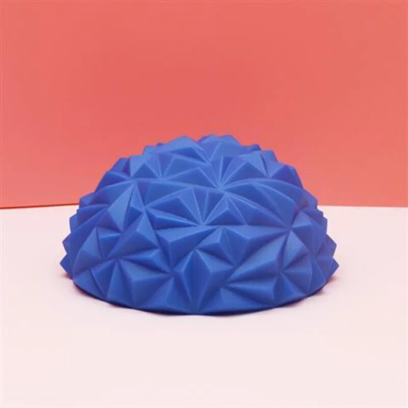 16 cm jogos kamuolys PVC pripučiamas masažo taškas Half Fit Ball Balance treniruoklis stabilizatorius GYM Pilates fitneso ananasų masažo kamuolys