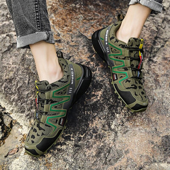 Туристически обувки за мъже Дишащи обувки за планинско катерене Нехлъзгащи се трекинг обувки Мъжки външни мъжки ловни ботуши