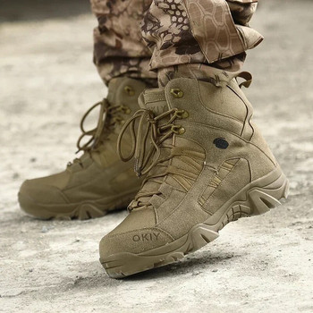 Мъжки ботуши Армейски ботуши Мъжки военни пустинни водоустойчиви работни защитни обувки Обувки за планински туризъм на открито Мъжки тактически ботуши
