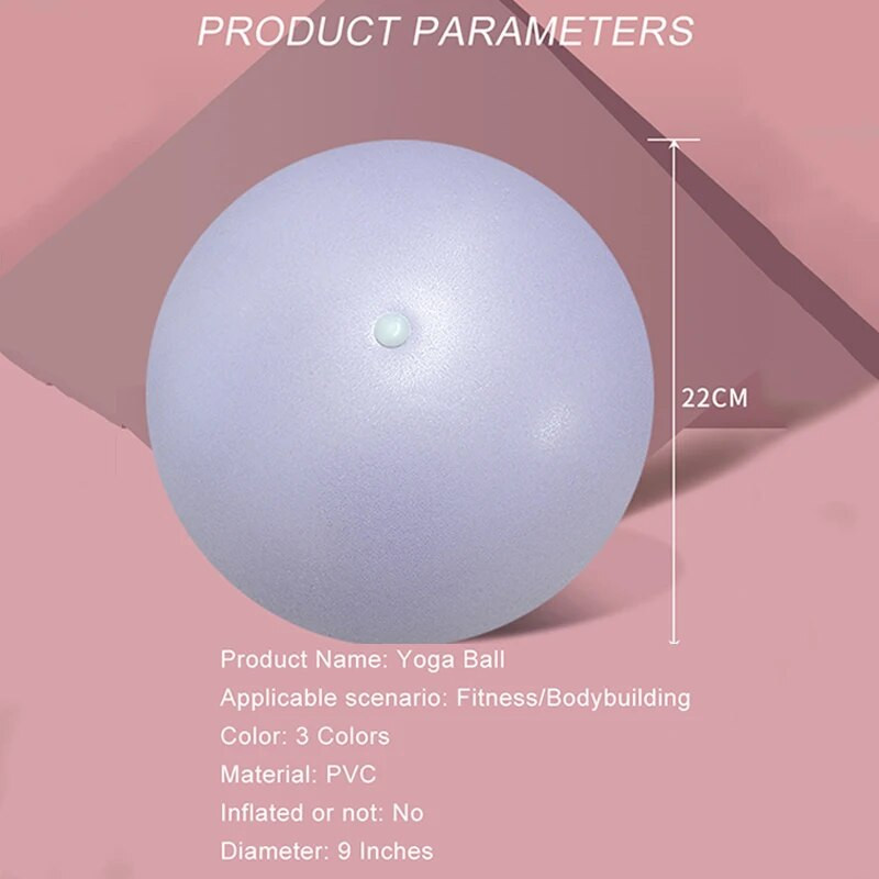 9-tolline Pilatese pall koos harjutusjuhiga Barre Bender Mini joogapalli põhitreening Tasakaalu stabiilsus venituspall