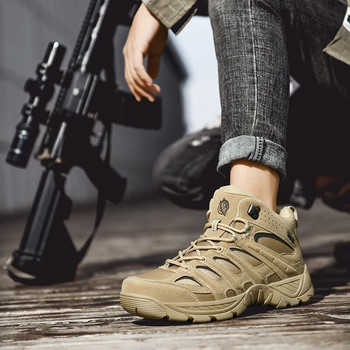 Summer Tactical Boots Men 2023 Breathable Military Shoes Combat Ankle Leather Army Boots For Men Outdoor Hunting New Arrivals