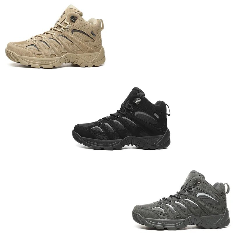 Vasariniai taktiniai vyriški batai, 2023 m., kvėpuojantys kariški batai, skirti kovoti su kulkšnimis, odiniai kariški batai vyrams, lauko medžioklė Naujienos