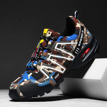 Туристически обувки за мъже Луксозни дизайнерски нехлъзгащи се водоустойчиви обувки за спорт на открито, висококачествени ежедневни маратонки Zapatos Hombre
