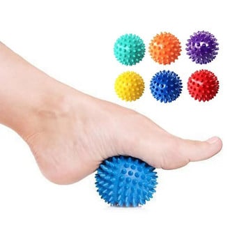 7cm7.5cm 9cm Издръжлив PVC Spiky Йога топка за масаж дренажна точка Фитнес болки в ръцете и краката Облекчаване на плантарен фасциит Hedgehog Balls