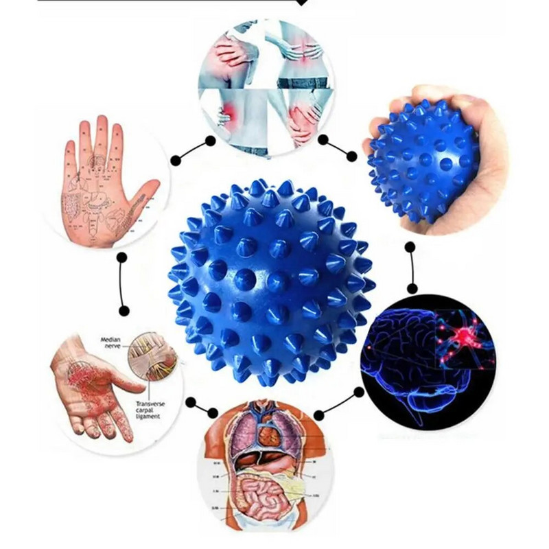 7cm7,5cm 9cm Ανθεκτικό PVC Spiky Yoga Massage Ball Drain Point Fitness Hand Foot Pain Plantar Fasciitis Reliever Μπάλες Hedgehog