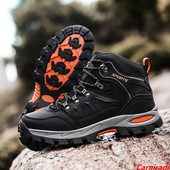 Pantofi de drumeție de toamnă din piele unisex de înaltă calitate, pentru femei, în aer liber, pantofi de trekking casual, cizme de mers sport anti-alunecare.