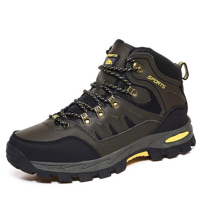 Pantofi de drumeție de toamnă din piele unisex de înaltă calitate, pentru femei, în aer liber, pantofi de trekking casual, cizme de mers sport anti-alunecare.