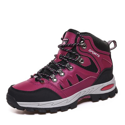 Pantofi de drumeție de toamnă din piele unisex de înaltă calitate, pentru femei, în aer liber, pantofi de trekking casual, cizme de mers sport anti-alunecare.