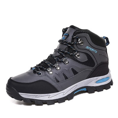 Pantofi de drumeție de toamnă din piele unisex de înaltă calitate, pentru femei, în aer liber, pantofi de trekking casual, cizme de mers sport anti-alunecare.