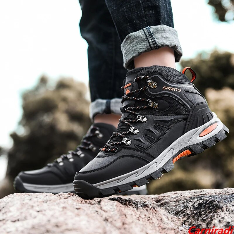 Unisex aukštos kokybės odiniai rudeniniai žygio batai moteriški lauko Aukštos kokybės sportiniai laisvalaikio sportbačiai Vyriški neslystantys sportiniai vaikščiojimo batai