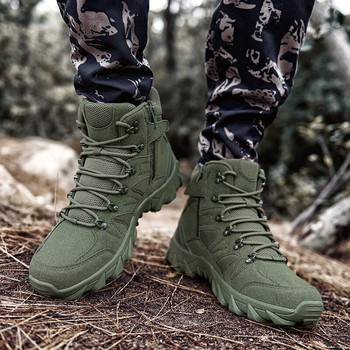 Military Man Tactical Boots Ανδρικά Μποτάκια Μάχης Ανδρικά Αντιολισθητικά Υπαίθρια Παπούτσια Ελαφριά Παπούτσια Ασφαλείας Εργασίας Μεγάλο Μέγεθος