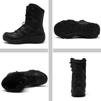 Военни ботуши Мъжки тактически армейски ботуши Мъжки със страничен цип 2023 Високи тактически ботуши Мъжки работни защитни обувки против приплъзване