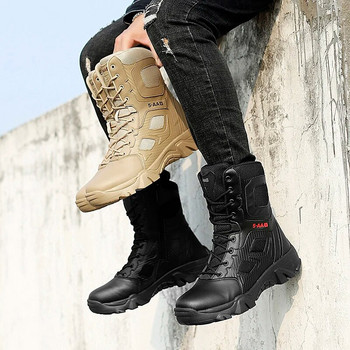 Тактически обувки Мъжки 2023 Военни ботуши Мъжки със страничен цип Дишащи бойни ботуши Мъжки черни армейски ботуши Големи размери Нови постъпления
