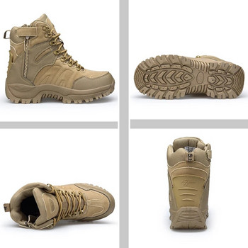 Мъжки военни тактически ботуши Тактически мъжки обувки Бойни ботуши за глезена Висококачествени ловни трекинг къмпинг обувки Мъжки защитни обувки