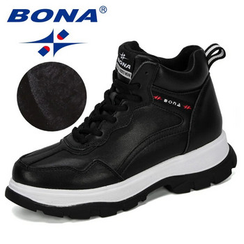 BONA 2023 Нови дизайнерски обувки за сняг Дамски спортни обувки на открито Топли дамски ботуши Туристически обувки Плюшени горещи ботуши Зимни